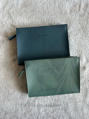 Etihad x Giorgio Armani Amenity Pouch Set of 2 Travel Toiletry Bags